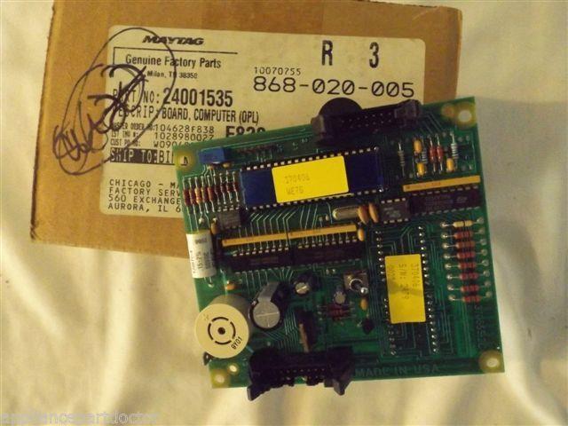 MAYTAG WASHER 24001535 Board, Computer (opl) NEW IN BOX MAYTAG WASHER 24001535 Board, Computer (opl) NEW IN BOX